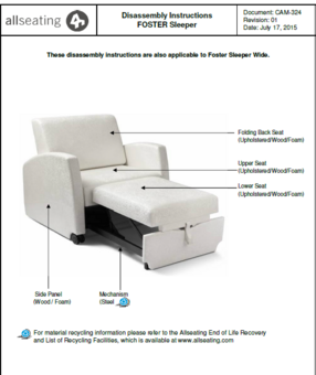 Foster Sleep Chair Disassembly Instructions