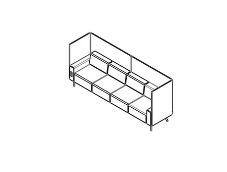 Exchange Four Seater 2D CAD