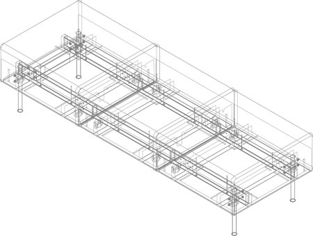 Exchange Three Seater Bench 3D CAD File